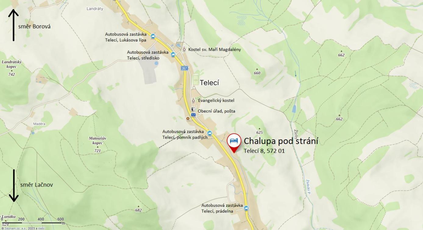 Chalupa pod strání Teleci Exterior foto